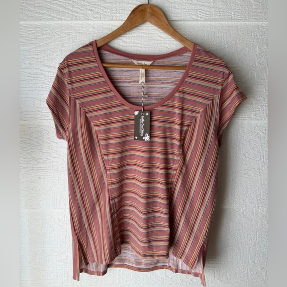 Matilda Jane Heart to Heart On the Horizon Striped Top S NWT